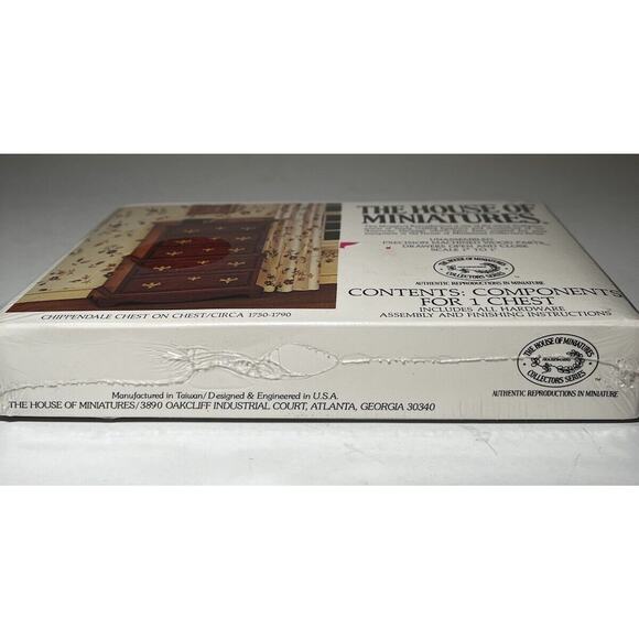The House of Miniatures Kit 40009 Chippendale Chest On Chest NEW SEALED vtg - Picture 5 of 7